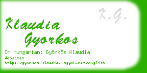 klaudia gyorkos business card