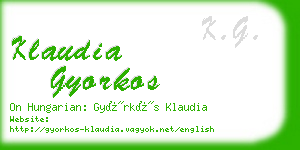 klaudia gyorkos business card